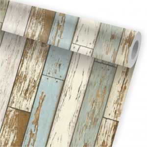 Papel de Parede Auto Adesivo Madeira Rustica A383