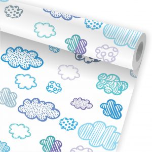 Papel de Parede Infantil Auto Adesivo Nuvens Céu A409