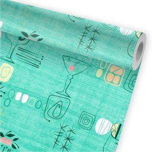 Papel de Parede Auto Adesivo Cozinha Drink Taça A415