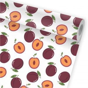 Papel de Parede Auto Adesivo Cozinha Frutas A48
