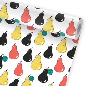 Papel de Parede Auto Adesivo Cozinha Pera Fruta A54