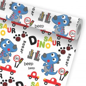 Papel de Parede Infantil Auto Adesivo Dinossauro Dino A61