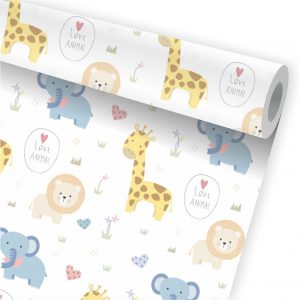 Papel de Parede Infantil Auto Adesivo Zoo Safari A65