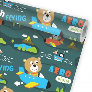 Papel de Parede Infantil Auto Adesivo Zoo Safari A76