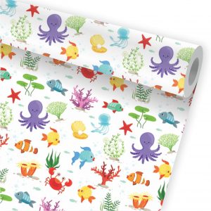 Papel de Parede Infantil Auto Adesivo Fundo do Mar A77