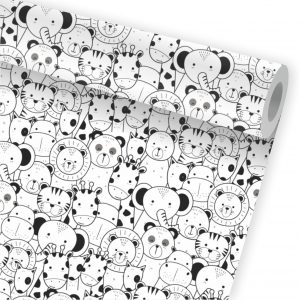 Papel de Parede Infantil Auto Adesivo Zoo Safari A79