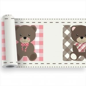Adesivo Infantil Faixa Border Urso Ursinho M10