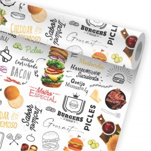 Papel Parede Hamburgueria Hamburguer Lanches Sanduiche A500