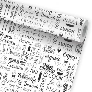 Papel De Parede Letras Cozinha Culinária Comida Lanche A533
