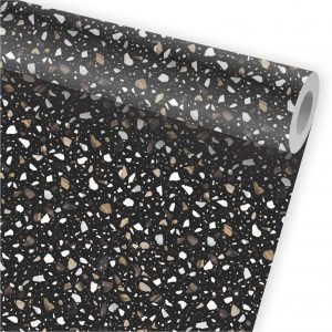 Papel De Parede Terrazzo Tom Escuro Granilite Marmorite A764