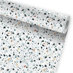 Papel De Parede Terrazzo Marmorite Granilite Adesivo A772