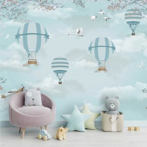 Adesivo Parede Infantil Balão Balões Nuvem Céu Parede G1018