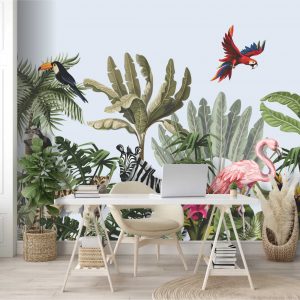 Adesivo Parede Tropical Folhagem Jungle Urban Parede G1022