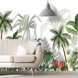 Adesivo De Parede Palmeira Coqueiro Tropical Painel G1107