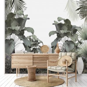 Adesivo Parede Floresta Selva Folhagem Folhas Painel G1139
