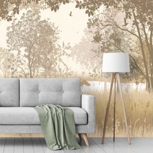 Adesivo De Parede Floresta Arvore Galhos Folhas Painel G1142
