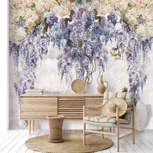 Adesivo De Parede Viva Floral Flores Tropical Painel G1163
