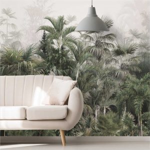 Adesivo Parede Folhas Selva Tropical Folhagem Painel G1168