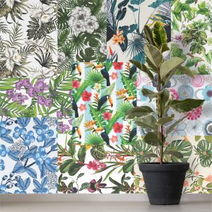 Lambe Lambe Kit Cartaz Flores Floral Adesivo Tropical L179