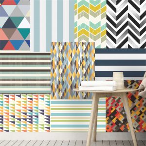 Lambe Lambe Kit Cartaz Abstrato Mosaico Adesivo Linhas L190