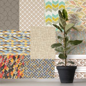 Lambe Lambe Kit Cartaz Abstrato Mosaico Adesivo Formas L192