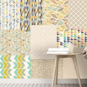 Lambe Lambe Kit Cartaz Abstrato Mosaico Adesivo Formas L193