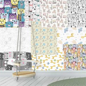 Lambe Lambe Kit Cartaz Zoo Safari Adesivo Animais Leão L221