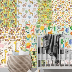 Lambe Lambe Kit Cartaz Zoo Safari Adesivo Animais Leão L222