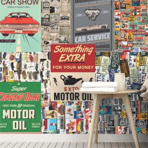 Lambe Lambe Kit Cartaz Carro Antigo Adesivo Mecânica L260