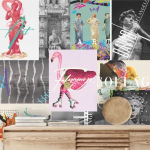 Lambe Lambe Kit Cartaz Galeria Pop Art Adesivo Colagem L336