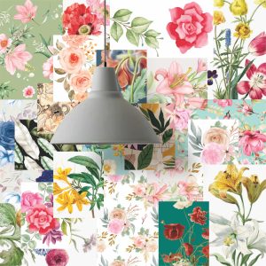 Lambe Lambe Kit Cartaz Floral Flores Adesivo Tropical L396