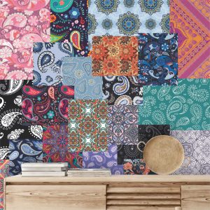 Lambe Lambe Kit Cartaz Mosaico Mandala Adesivo Abstrato L416