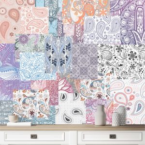 Lambe Lambe Kit Cartaz Mosaico Mandala Adesivo Abstrato L417