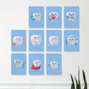 Kit 10 Placas Quadros Decorativos 20x28cm Dentista Odontologia Ortodontia Dentes Q234