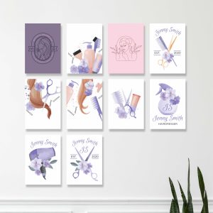 Kit 10 Placas Quadros Decorativos 20x28cm Cabeleireiro Cabelos Salão de Beleza Q258