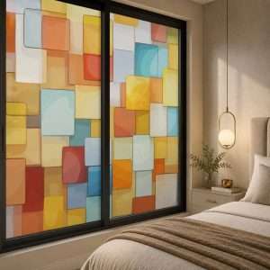 Película Adesiva Jateada Decorativa Vitral Para Vidros 1x1m Jat03